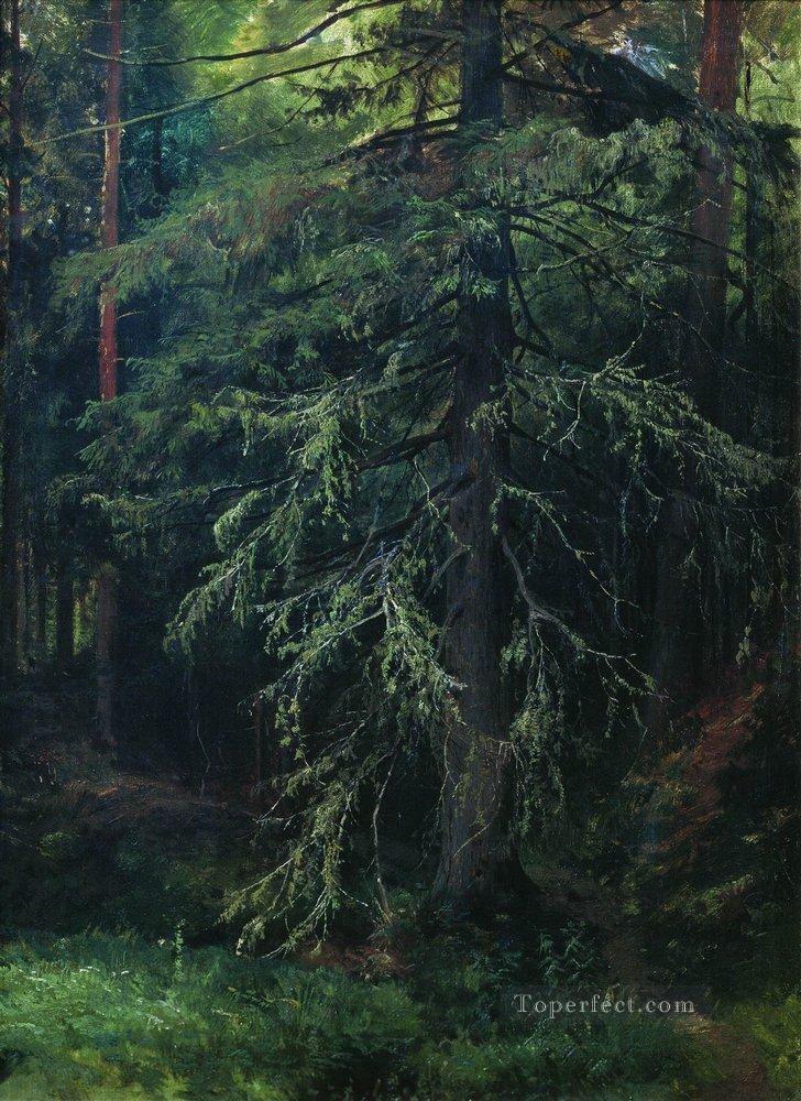 abeto 1 paisaje clásico Ivan Ivanovich Pintura al óleo